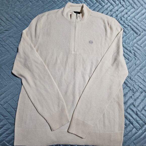 AG Adriano Goldschmied Green Label Wool Cashmere 1/4 Zip Men's Sweater Size M - Picture 1 of 11